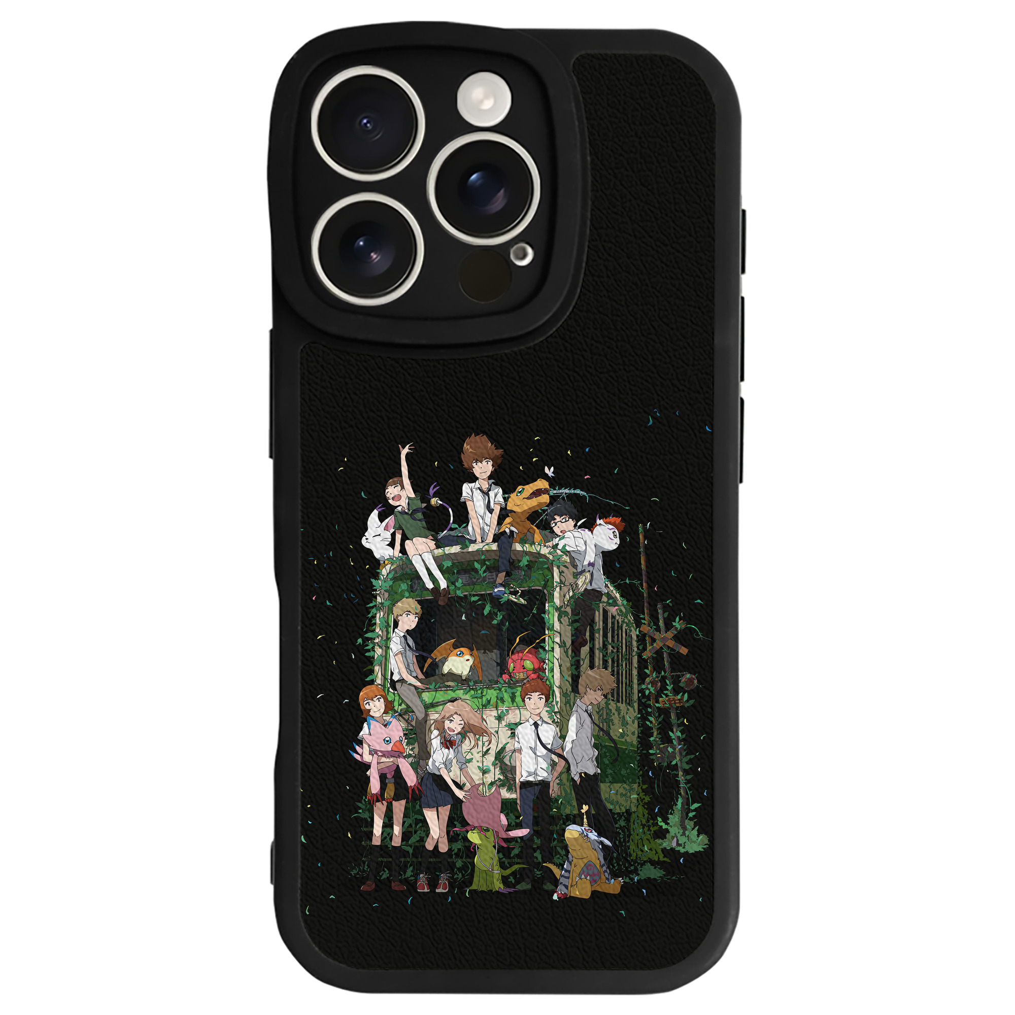 （画像用） Digimon デジタルモンスター/デジモン 【iPhone 16シリーズ対応】シリコンスマホケース（レザー調） 材質：シリコン